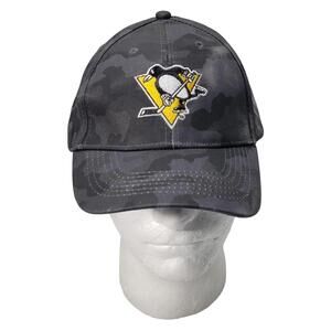 Pittsburgh Penguins NHL Hockey Black Camo 84 Lumber Strapback Hat Cap